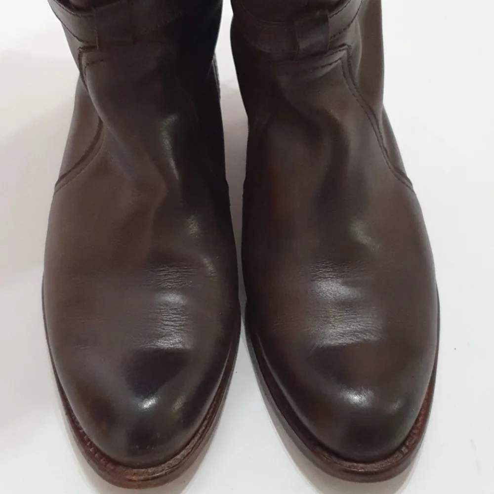 FRYE Melissa Harness Tall Umber Boots
